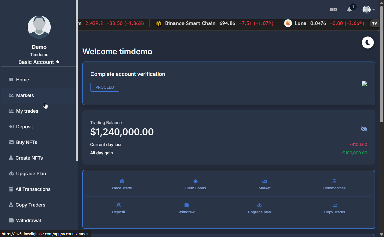 FRONTIER TRADING INVESTMENT
